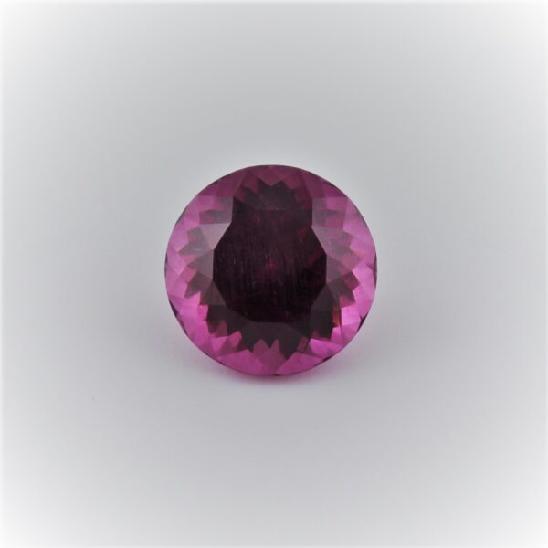 Rhodolite Garnet crown view.